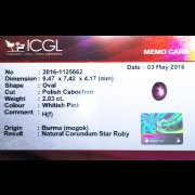batu permata, batu mulia, cincin permata CINCIN PERMATA RUBY BURMA DELIMA STAR
