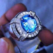 batu permata, batu mulia, cincin permata BATU PERMATA BLUE TOPAS RING