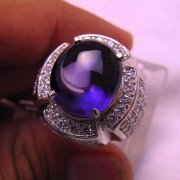 batu permata, batu mulia, cincin permata BATU CINCIN KECUBUNG AMETHYST