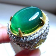 batu permata, batu mulia, cincin permata BATU MULIA GREEN CHALCEDONY GR018