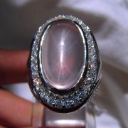 batu permata, batu mulia, cincin permata BATU MULIA ROSE STAR QUARTZ