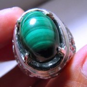 batu permata, batu mulia, cincin permata BATU MULIA RUSSIAN MALACHITE ANTIK