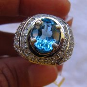batu permata, batu mulia, cincin permata BATU PERMATA LONDON BLUE TOPAZ