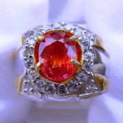 batu permata, batu mulia, cincin permata BATU PERMATA PINKISH ORANGE SAFIR