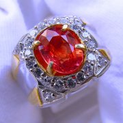batu permata, batu mulia, cincin permata BATU PERMATA PINKISH ORANGE SAFIR
