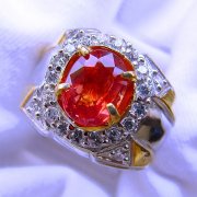 batu permata, batu mulia, cincin permata BATU PERMATA PINKISH ORANGE SAFIR