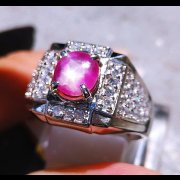 batu permata, batu mulia, cincin permata BATU PERMATA RUBY DELIMA STAR BURMA