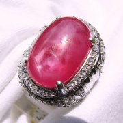 batu permata, batu mulia, cincin permata BATU PERMATA RUBY SOFT STAR BIG SIZE