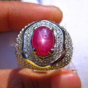 batu permata, batu mulia, cincin permata BATU PERMATA RUBY STAR ELEGANCE