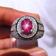 batu permata, batu mulia, cincin permata BATU PERMATA RUBY STAR RU087