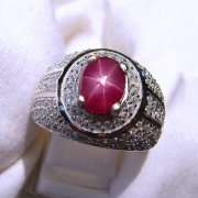 batu permata, batu mulia, cincin permata BATU PERMATA RUBY STAR RU087