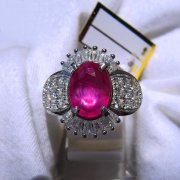 batu permata, batu mulia, cincin permata BATU PERMATA SWEET RED RUBY LADIES RING