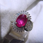 batu permata, batu mulia, cincin permata BATU PERMATA SWEET RED RUBY LADIES RING