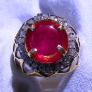 batu permata, batu mulia, cincin permata BATU RUBI VIVID RED