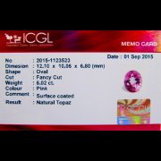 batu permata, batu mulia, cincin permata BATUPERMATA PINK TOPAS BERSERTIFIKAT