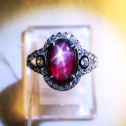 batu permata, batu mulia, cincin permata BEAUTIFUL LADIES RING RUBY STAR