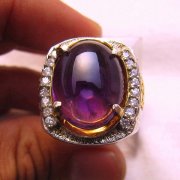 batu permata, batu mulia, cincin permata CINCIN BATU AMETHYST KECUBUNG