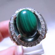 batu permata, batu mulia, cincin permata CINCIN BATU MULIA MALACHITE