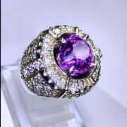 batu permata, batu mulia, cincin permata CINCIN BATU MULIA NATURAL AMETHYST 