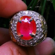 batu permata, batu mulia, cincin permata CINCIN BATU MULIA RUBI 