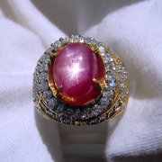 batu permata, batu mulia, cincin permata CINCIN BATU NATURAL RUBY PIGEON BLOOD STAR