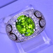 batu permata, batu mulia, cincin permata CINCIN BATU PERMATA PERIDOT BERSERTIFIKAT
