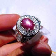 batu permata, batu mulia, cincin permata CINCIN BATU PERMATA RUBI STAR