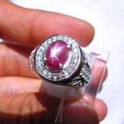 batu permata, batu mulia, cincin permata CINCIN BATU PERMATA RUBI STAR
