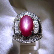batu permata, batu mulia, cincin permata CINCIN BATU PERMATA RUBY STAR