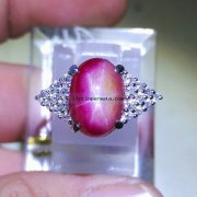 batu permata, batu mulia, cincin permata CINCIN BATU RUBY STAR ANTIK