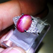 batu permata, batu mulia, cincin permata CINCIN BATU RUBY STAR ANTIK