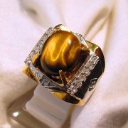 batu permata, batu mulia, cincin permata CINCIN BATU TIGER EYE ELEGANCE