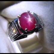 batu permata, batu mulia, cincin permata CINCIN BATUMULIA RUBY STAR