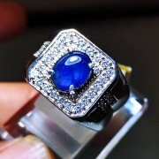 batu permata, batu mulia, cincin permata CINCIN MICROSETTING BLUE SAPPHIRE