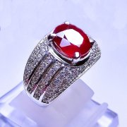 batu permata, batu mulia, cincin permata CINCIN MICROSETTING PIGEON BLOOD RUBY