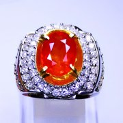 batu permata, batu mulia, cincin permata CINCIN PERMATA  REDISH ORANGE SAFIR