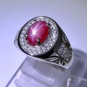 batu permata, batu mulia, cincin permata CINCIN PERMATA BATU RUBY STAR