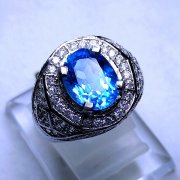 batu permata, batu mulia, cincin permata CINCIN PERMATA BLUE TOPAS