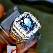 batu permata, batu mulia, cincin permata CINCIN PERMATA LONDON BLUE TOPAZ