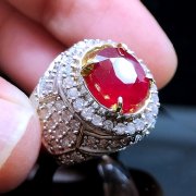 batu permata, batu mulia, cincin permata CINCIN PERMATA NATURAL RED RUBY