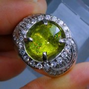 batu permata, batu mulia, cincin permata CINCIN PERMATA NATURAL SPHENE
