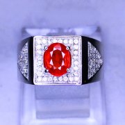 batu permata, batu mulia, cincin permata CINCIN PERMATA ORANGE SAPPHIRE SA283