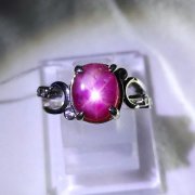 batu permata, batu mulia, cincin permata CINCIN PERMATA RUBY BURMA DELIMA STAR