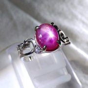 batu permata, batu mulia, cincin permata CINCIN PERMATA RUBY BURMA DELIMA STAR