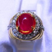batu permata, batu mulia, cincin permata CINCIN PERMATA RUBY VIVID RED