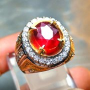 batu permata, batu mulia, cincin permata CINCIN RUBY PIGEON BLOOD
