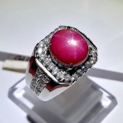 batu permata, batu mulia, cincin permata CINCIN RUBY STAR .
