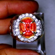 batu permata, batu mulia, cincin permata CINCINPERMATA REDISH ORANGE SAPPHIRE 