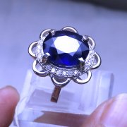 batu permata, batu mulia, cincin permata LADIES RING BLUE SAPPHIRE