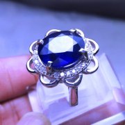 batu permata, batu mulia, cincin permata LADIES RING BLUE SAPPHIRE